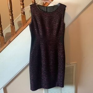 Elie Tahari Black & Pink Career Dress